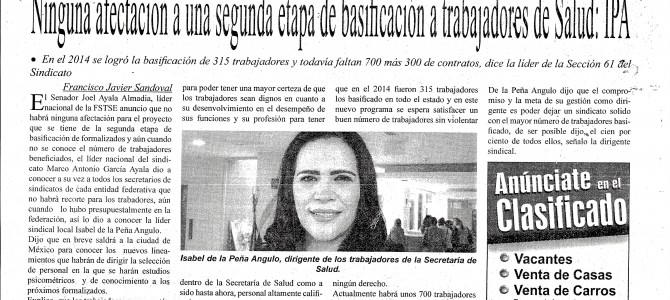 Entrevista del Periódico El Peninsular (31 Marzo)