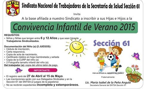 Convivencia Infantil de Verano 2015 Convivencia Infantil de Verano 2015