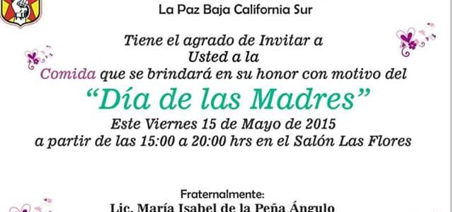 Invitación del Festejo del Día de la Madre 2015
