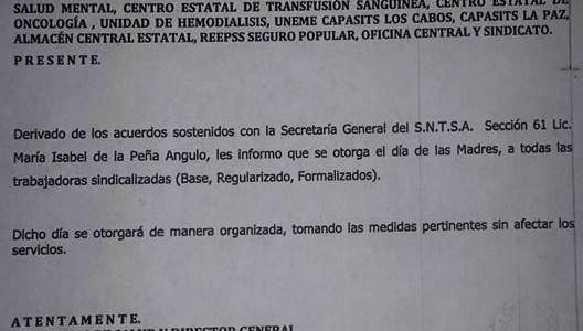 Se Otorga el Día de las Madres