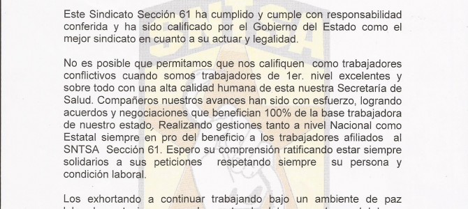 Circular Informativa 10 de Septiembre de 2015