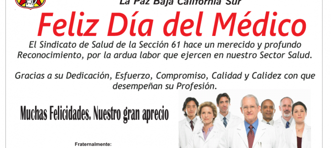 Felicitación por el Día de Médico