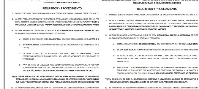 Convocatoria de Becas Nacionales Ciclo 2016-2017