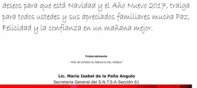Feliz Navidad y Año nuevo 2017