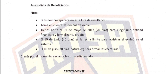 Circular Informatico de FOVISSSTE #2017