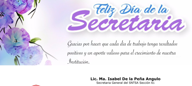 Feliz día de la Secretaria 2018