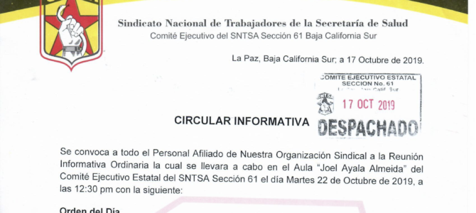 Reunión Ordinaria Informativa