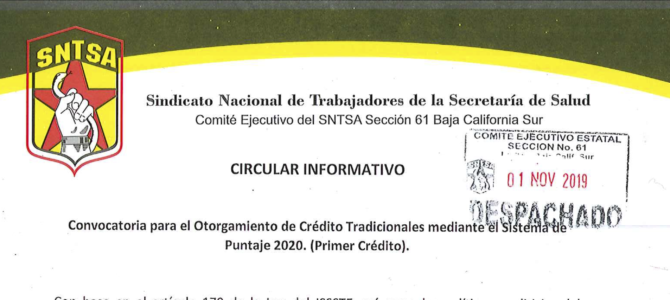 Convocatoria para el Otorgamiento de Crédito Tradicional mediante el Sistema de Puntaje 2020 (Primer Crédito) Convocatoria para el Otorgamiento de Crédito Tradicional mediante el Sistema de Puntaje 2020 (Primer Crédito)