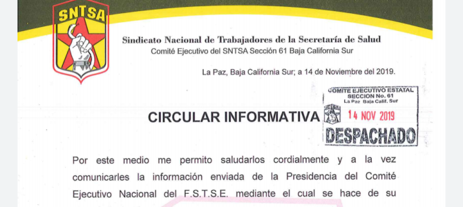 Circular Informativa «Vales de Despensa»