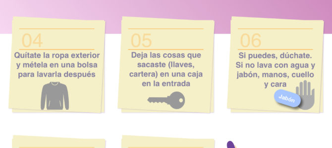 Acciones para entrar a casa y evitar el contagio de COVID – 19