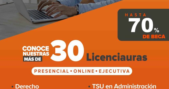 Hasta 70 % de Beca en Licenciaturas Universidad IEU