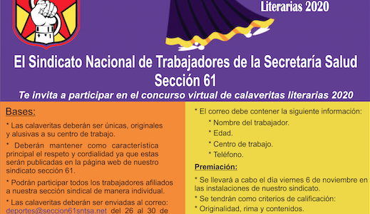 Ganadores y Participantes del «Concurso Virtual de Calaveritas Literarias 2020» Ganadores y Participantes del «Concurso Virtual de Calaveritas Literarias 2020»