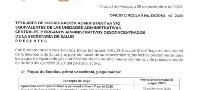 Fechas Pagos de Fín de Año Fechas Pagos de Fín de Año