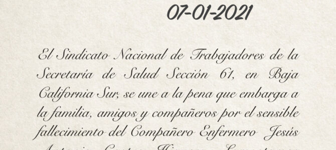 Descanse en Paz Compañero Enfermero Jesús Antonio Castro Higuera Descanse en Paz Compañero Enfermero Jesús Antonio Castro Higuera