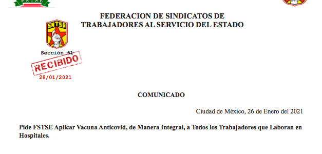 Comunicado FSTSE Comunicado FSTSE