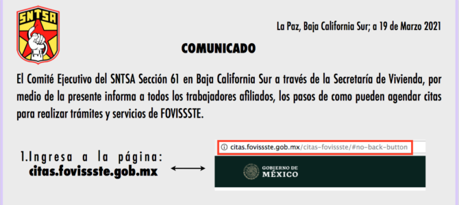 Citas FOVISSSTE