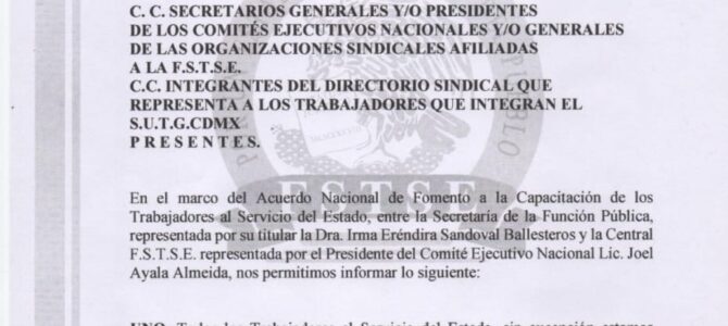 CIRCULAR FSTSE CIRCULAR FSTSE