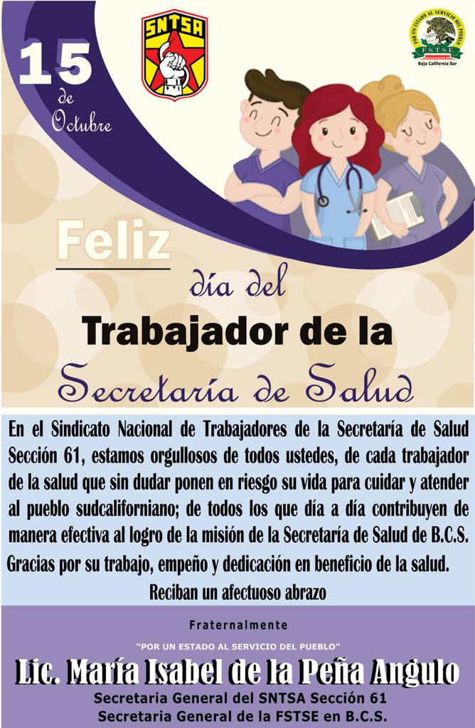 Feliz Día del Trabajador de la Secretaría de Salud