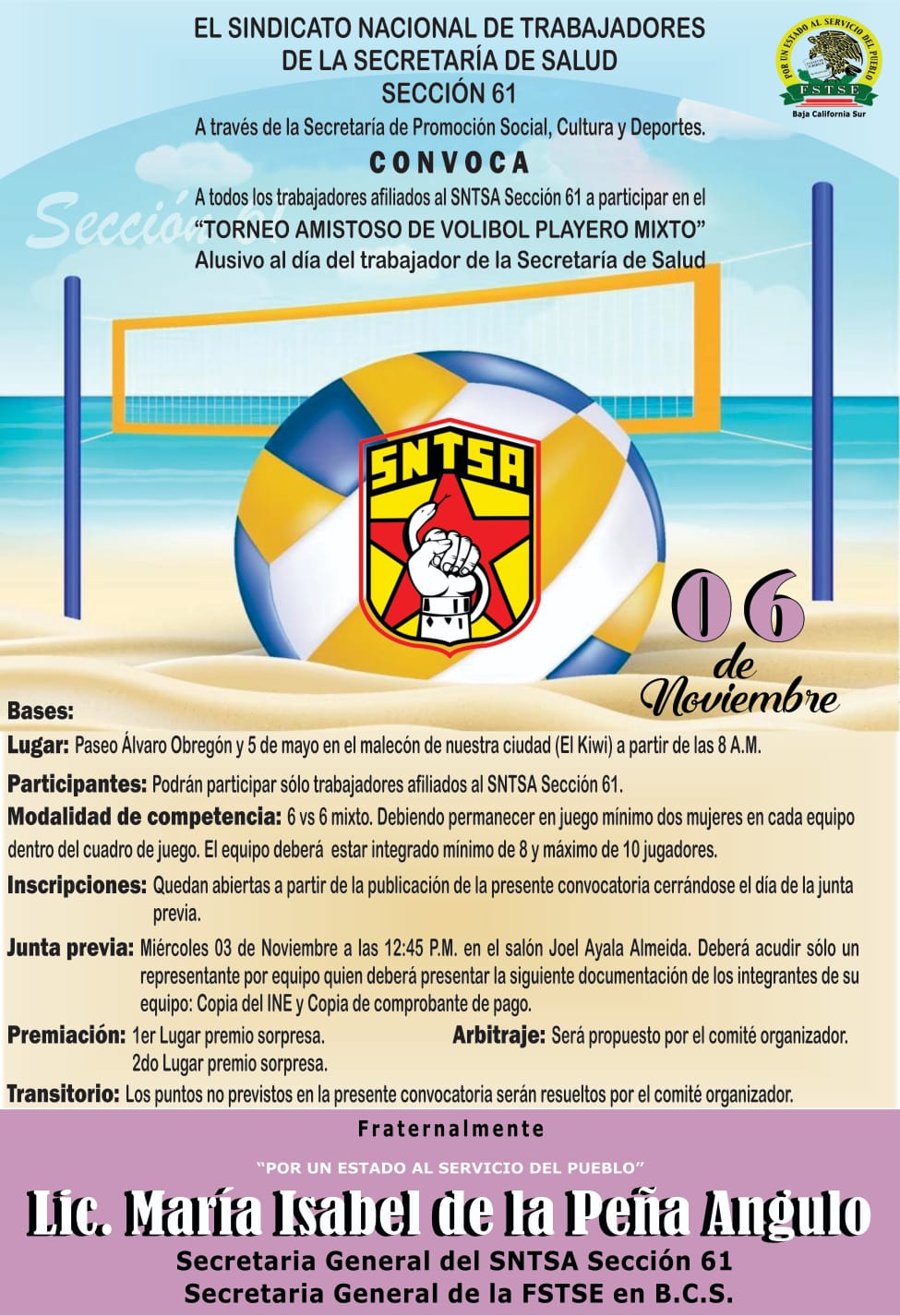 «Torneo de Voleibol Playero Mixto»