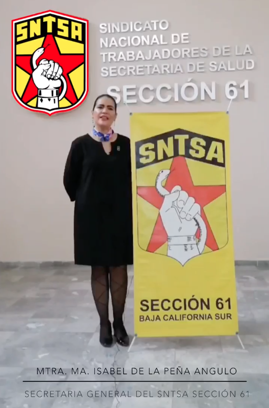 Mensaje de Nuestra Secretaria General del SNTSA Sección 61