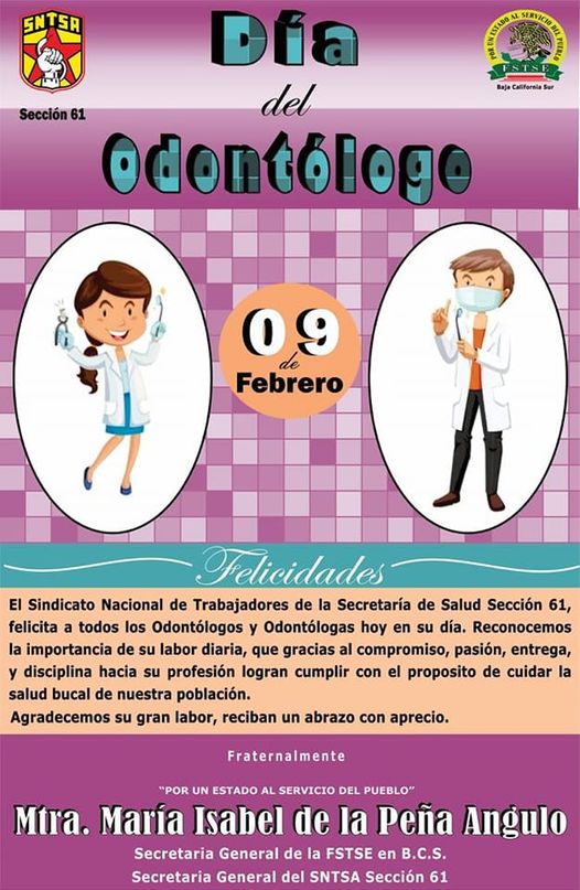 Feliz día del Odontólogo (a)