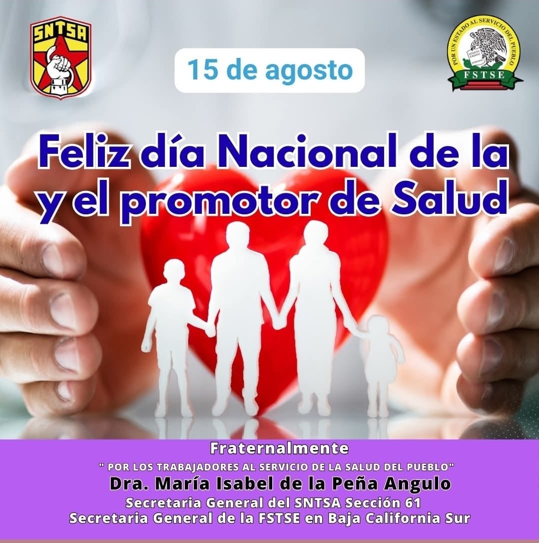 Feliz Día Nacional de la y el Promotor de Salud