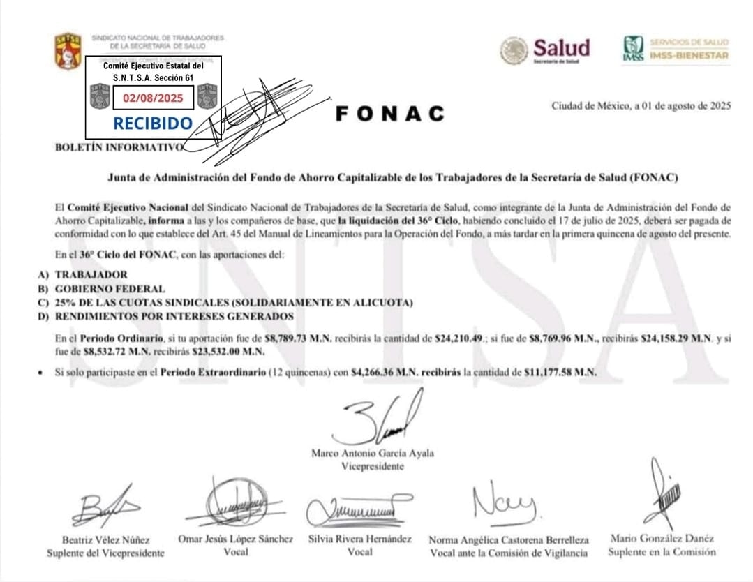 Boletín Informativo Ciclo 36° del FONAC