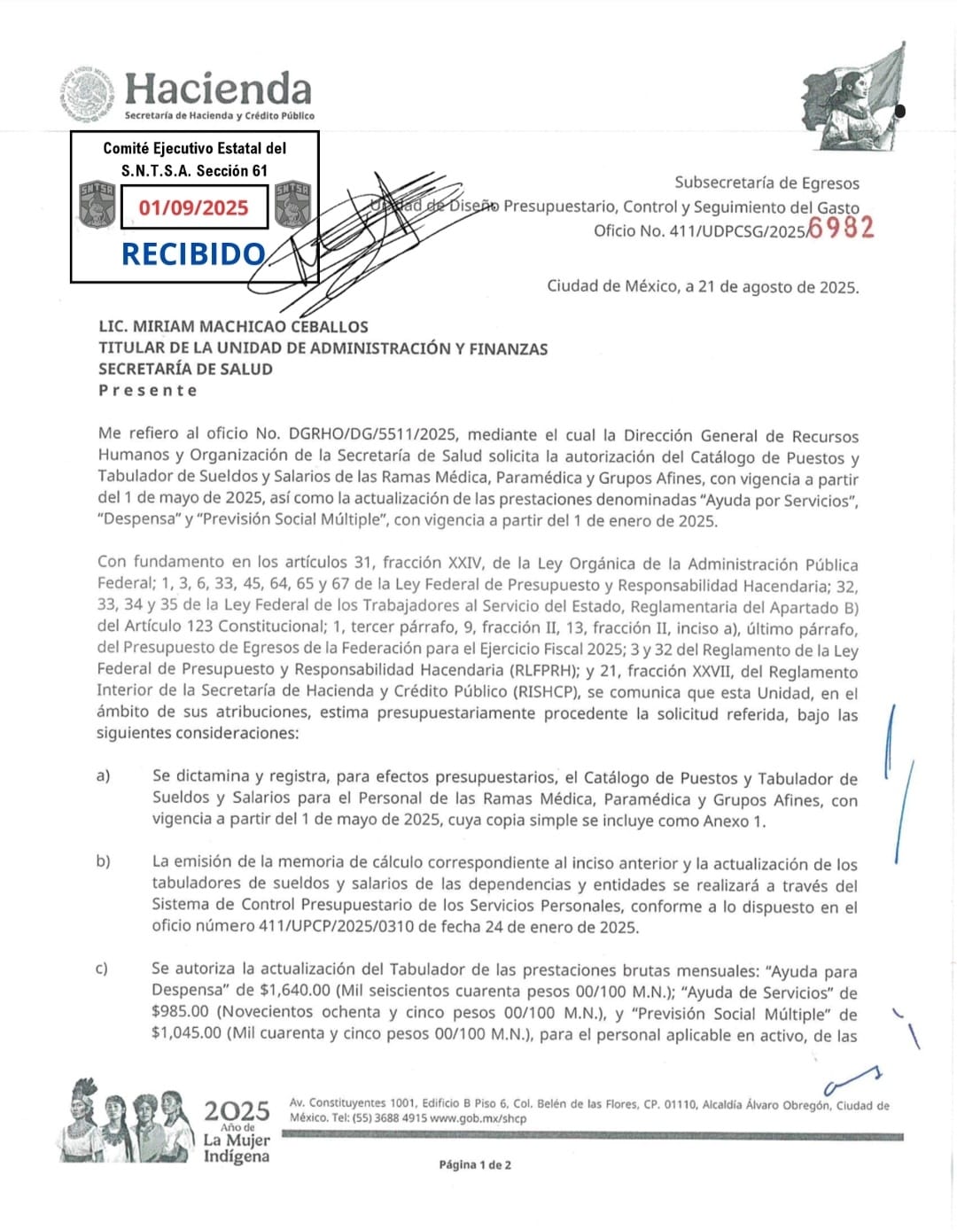 Catálogo de Puestos y Tabulador de Sueldos y Salarios 2025 Catálogo de Puestos y Tabulador de Sueldos y Salarios 2025