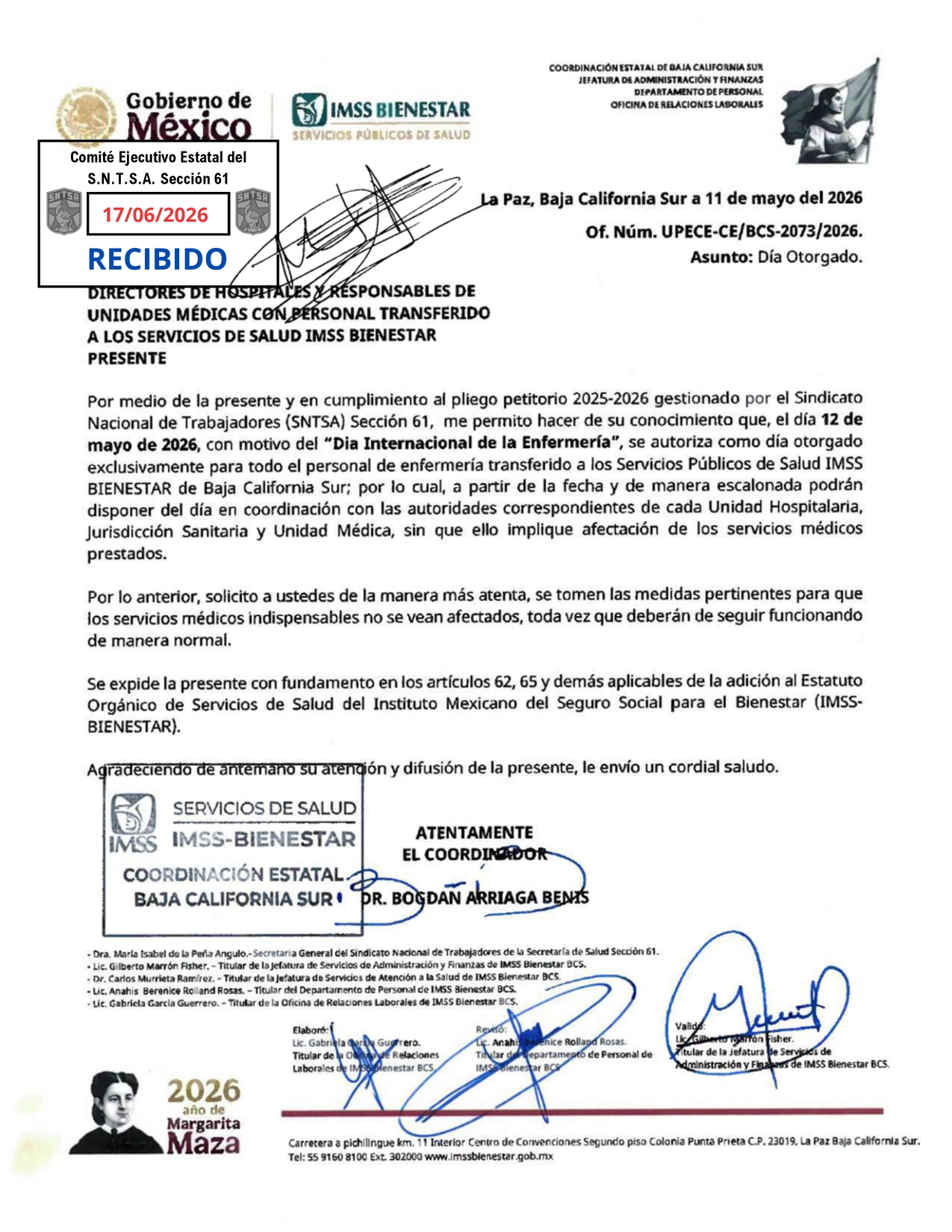 Día Otorgado por el Día Internacional de la Enfermería